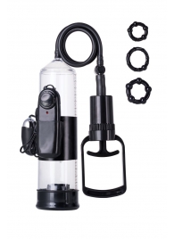 Вакуумная помпа A-toys с вибропулей и эрекционными кольцами - A-toys - в Сергиевом Посаде купить с доставкой