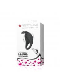 Чёрное эрекционное кольцо с вибрацией Rabbit Vibrator - Baile - в Сергиевом Посаде купить с доставкой