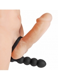 Насадка для двойного проникновения Double Fun Cock Ring with Double Penetration Vibe - XR Brands - в Сергиевом Посаде купить с доставкой