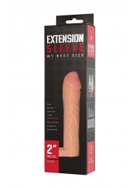 Телесная насадка-удлинитель Extension sleeve с подхватом - 17 см. - Sitabella - в Сергиевом Посаде купить с доставкой