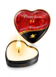 Массажная свеча с ароматом ванили Bougie Massage Candle - 35 мл. - Plaisir Secret - купить с доставкой в Сергиевом Посаде