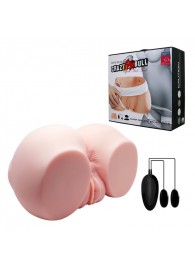 Телесный мастурбатор с двумя любовными тоннелями и вибрацией - Baile - в Сергиевом Посаде купить с доставкой