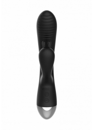 Чёрный вибратор E-Stimulation Rabbit Vibrator с электростимуляцией - 19 см. - Shots Media BV - купить с доставкой в Сергиевом Посаде