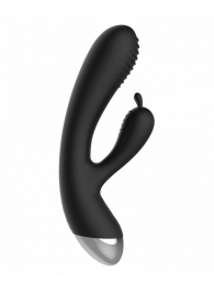 Чёрный вибратор E-Stimulation Rabbit Vibrator с электростимуляцией - 19 см. - Shots Media BV - купить с доставкой в Сергиевом Посаде