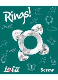 Прозрачное эрекционное кольцо Rings Screw - Lola Games - в Сергиевом Посаде купить с доставкой