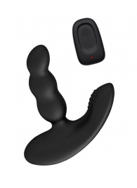 Черный силиконовый стимулятор простаты Levett Nitoc с пультом ДУ - Levett - в Сергиевом Посаде купить с доставкой