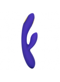 Фиолетовый вибратор с функцией электростимуляции Intimate E-Stimulator Dual Wand - 21,5 см. - California Exotic Novelties - купить с доставкой в Сергиевом Посаде