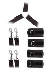 Комплект наручников и поножей LUXURIOUS BED RESTRAINT CUFF SET - Blush Novelties - купить с доставкой в Сергиевом Посаде