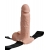 Телесный перезаряжаемый вибрострапон 7  Hollow Rechargeable Strap-on with Balls - 20,3 см. - Pipedream - купить с доставкой в Сергиевом Посаде