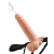Телесный полый страпон с имитацией эякуляции 7.5  Hollow Squirting Strap-On with Balls Flesh - 21,6 см. - Pipedream - купить с доставкой в Сергиевом Посаде