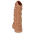 Телесная насадка с венками и открытой головкой Nude Sleeve L - 14 см. - KOKOS - в Сергиевом Посаде купить с доставкой