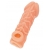 Телесная закрытая насадка с венками Cock Sleeve Size M - 15,6 см. - KOKOS - в Сергиевом Посаде купить с доставкой
