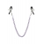 Зажимы для сосков с фиолетовой цепочкой Sweet Caress Nipple Chain - Sweet Caress - купить с доставкой в Сергиевом Посаде