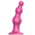 Розовая насадка Strap-On-Me Dildo Plug Beads size S - Strap-on-me - купить с доставкой в Сергиевом Посаде