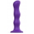 Фиолетовая насадка Strap-On-Me Dildo Geisha Balls size XL - Strap-on-me - купить с доставкой в Сергиевом Посаде