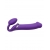 Фиолетовый безремневой вибрострапон Silicone Bendable Strap-On - size XL - Strap-on-me - купить с доставкой в Сергиевом Посаде