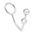 Кольцо на пенис с анальным стимулятором Two Bead Stainless Steel Anal Hook   Cock Ring - BlueLine - в Сергиевом Посаде купить с доставкой