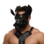 Черная кожаная маска «Собака» - Crazy Handmade - купить с доставкой в Сергиевом Посаде