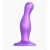 Фиолетовая насадка Strap-On-Me Dildo Plug Curvy size M - Strap-on-me - купить с доставкой в Сергиевом Посаде