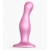 Розовая насадка Strap-On-Me Dildo Plug Curvy size M - Strap-on-me - купить с доставкой в Сергиевом Посаде