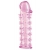 Гелевая розовая насадка на фаллос с шипами - 12 см. - Toyfa Basic - в Сергиевом Посаде купить с доставкой