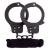 Чёрные наручники из листового металла в комплекте с веревкой BONDX METAL CUFFS LOVE ROPE SET - Dream Toys - купить с доставкой в Сергиевом Посаде