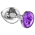 Малая серебристая анальная пробка Diamond Purple Sparkle Small с фиолетовым кристаллом - 7 см. - Lola Games - купить с доставкой в Сергиевом Посаде