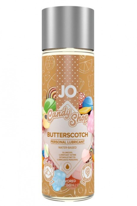 Смазка на водной основе Candy Shop Butterscotch с ароматом ирисок - 60 мл. - System JO - купить с доставкой в Сергиевом Посаде