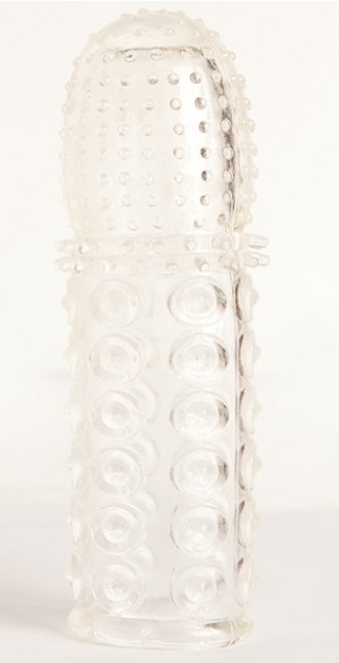 Прозрачная закрытая гелевая насадка - 13,5 см. - Toyfa Basic - в Сергиевом Посаде купить с доставкой