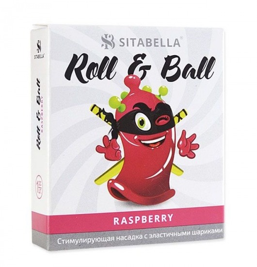 Стимулирующий презерватив-насадка Roll   Ball Raspberry - Sitabella - купить с доставкой в Сергиевом Посаде