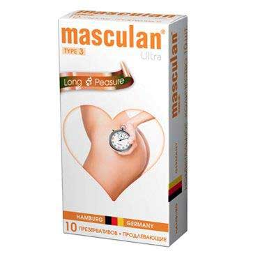 Розовые презервативы Masculan Ultra Long Pleasure с колечками, пупырышками и продлевающим эффектом - 10 шт. - Masculan - купить с доставкой в Сергиевом Посаде