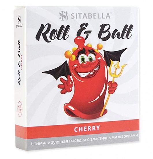 Стимулирующий презерватив-насадка Roll   Ball Cherry - Sitabella - купить с доставкой в Сергиевом Посаде