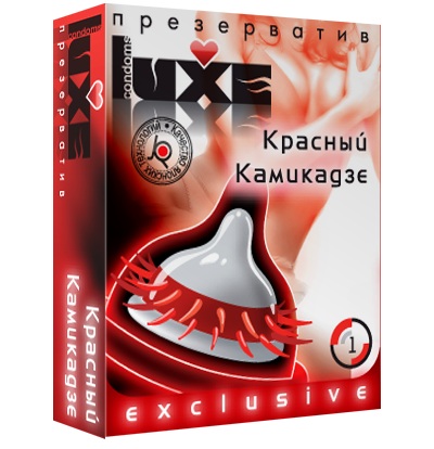 Презерватив LUXE  Exclusive   Красный Камикадзе  - 1 шт. - Luxe - купить с доставкой в Сергиевом Посаде