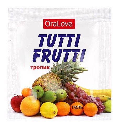 Пробник гель-смазки Tutti-frutti со вкусом тропических фруктов - 4 гр. - Биоритм - купить с доставкой в Сергиевом Посаде