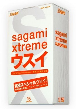 Ультратонкие презервативы Sagami Xtreme SUPERTHIN - 15 шт. - Sagami - купить с доставкой в Сергиевом Посаде