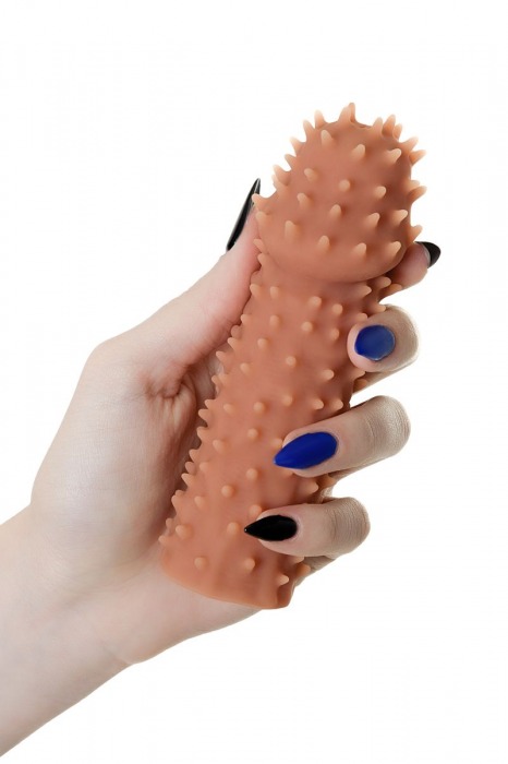 Телесная реалистичная насадка KOKOS Extreme Sleeve 07 с дополнительной стимуляцией - 12,7 см. - KOKOS - в Сергиевом Посаде купить с доставкой