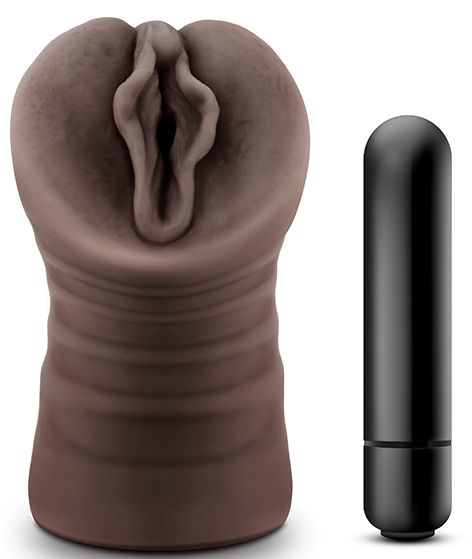 Коричневый мастурбатор-вагина Alexis - Blush Novelties - в Сергиевом Посаде купить с доставкой