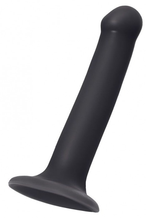 Черный фаллос на присоске Silicone Bendable Dildo M - 18 см. - Strap-on-me - купить с доставкой в Сергиевом Посаде