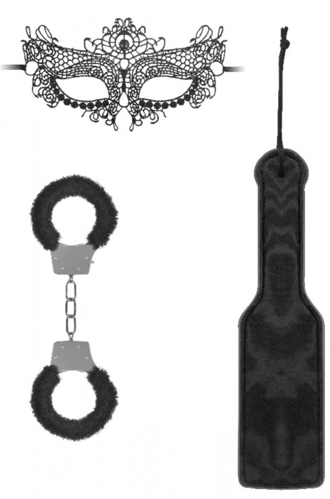 Черный игровой набор Introductory Bondage Kit №4 - Shots Media BV - купить с доставкой в Сергиевом Посаде