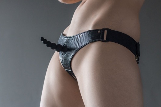 Черные трусики Better с анальной насадкой - 8 см. - Lola Games - купить с доставкой в Сергиевом Посаде