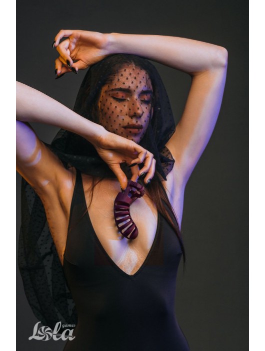 Мужской пояс верности бордового цвета Romello - Lola Games - купить с доставкой в Сергиевом Посаде