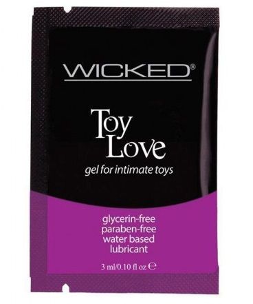 Лубрикант на водной основе для использования с игрушками WICKED Toy Love - 3 мл. - Wicked - купить с доставкой в Сергиевом Посаде