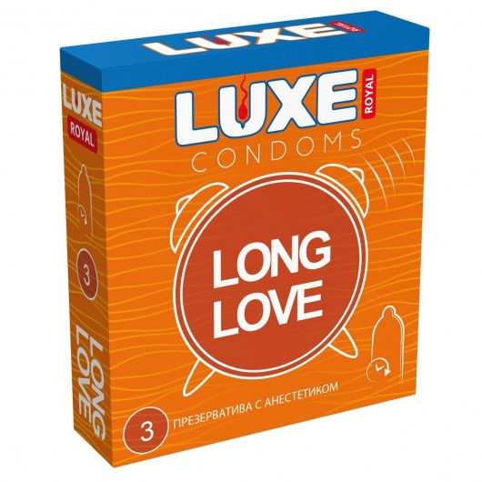 Презервативы с продлевающим эффектом LUXE Royal Long Love - 3 шт. - Luxe - купить с доставкой в Сергиевом Посаде