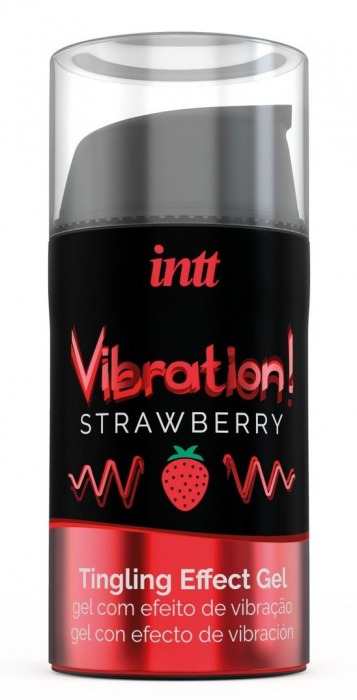 Жидкий интимный гель с эффектом вибрации Vibration! Strawberry - 15 мл. - INTT - купить с доставкой в Сергиевом Посаде