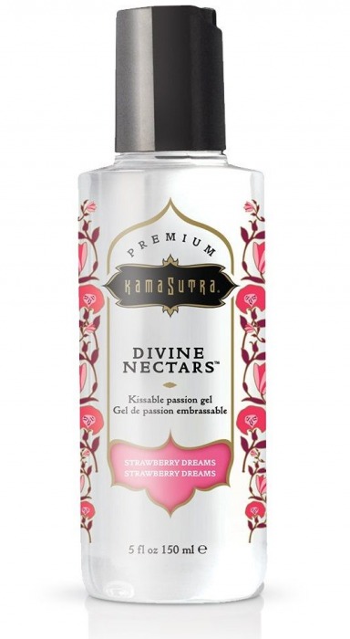 Гель-лубрикант на водной основе Divine Nectars Strawberry Dream с ароматом клубники - 150 мл. - Kama Sutra - купить с доставкой в Сергиевом Посаде