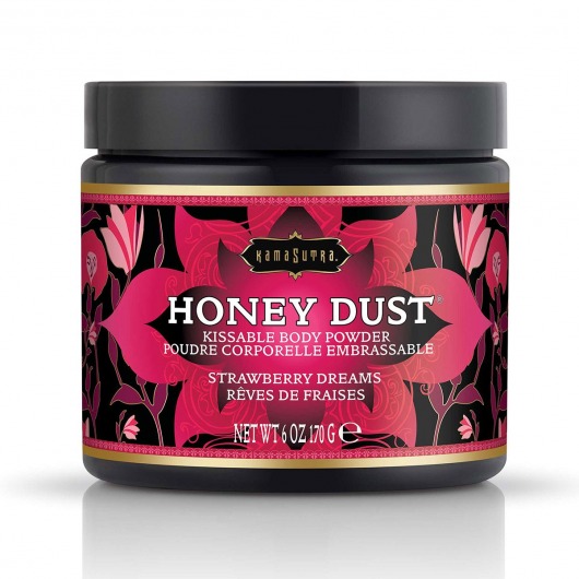 Пудра для тела Honey Dust Body Powder с ароматом клубники - 170 гр. - Kama Sutra - купить с доставкой в Сергиевом Посаде