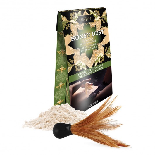 Пудра для тела Honey Dust Body Powder с ароматом жимолости - 28 гр. - Kama Sutra - купить с доставкой в Сергиевом Посаде