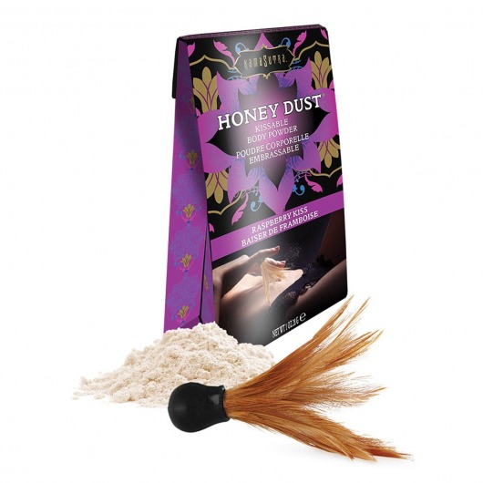 Пудра для тела Honey Dust Body Powder с ароматом малины - 28 гр. - Kama Sutra - купить с доставкой в Сергиевом Посаде