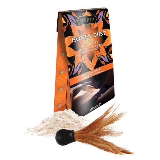 Пудра для тела Honey Dust Body Powder с ароматом манго - 28 гр. - Kama Sutra - купить с доставкой в Сергиевом Посаде