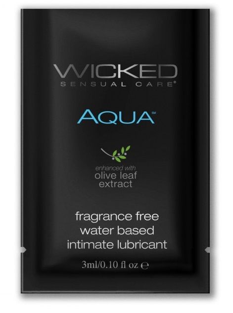 Легкий лубрикант на водной основе с алое Wicked Aqua - 3 мл. - Wicked - купить с доставкой в Сергиевом Посаде